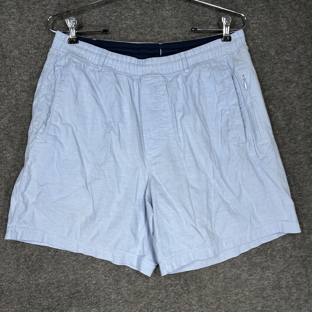 Birddogs Shorts Mens L Blue Lined Drawstring Cotton Blend  7" Inseam.